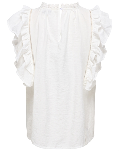 Only - ONLLuna Frill Top - Cloud Dancer